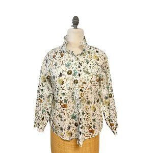 LaRoque Perry Blouse, Floral EveLiberty Fabric size Small $248